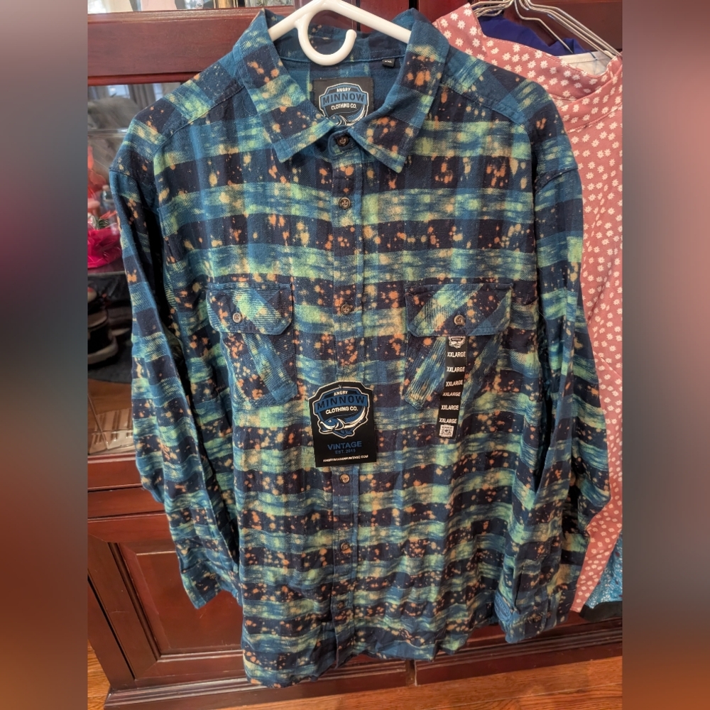 Minnow Blue  Plaid Shirt
